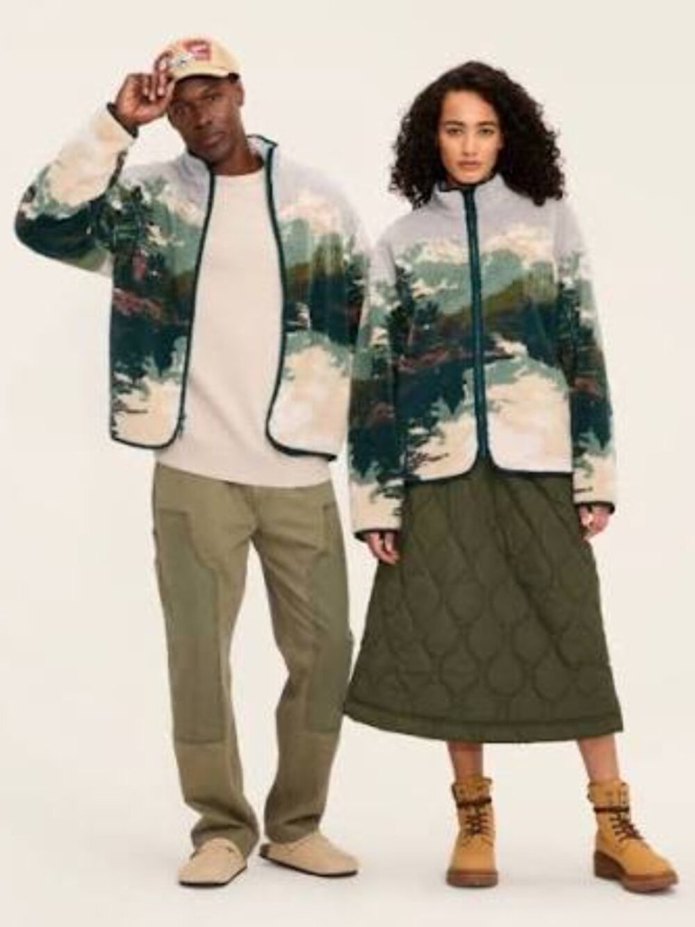 Woolrich x Target Adult Unisex Printed Landscape Zip-Up Fleece Jacket - Size: S